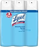 Lysol Disinfectant Spray, Crisp Linen, 19-Ounce Canisters, 3-Count