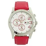 Women White Watch, Tommy Hilfiger Pink Leather Multifunction White Dial Womens Watch