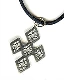 SilverChicks Necklace - Sterling Silver Cross on Black Silk Cord
