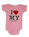 Riverstone Goods "I Love My Daddy" (Heart Design) Baby/Infant One-Piece Bodysuit Creeper, 3-6 Months, Pink