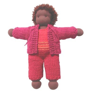 Childrens Toyshop  Toys : Fair Trade Toddler Doll - Bright Pink Outfit