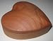 Cherry Heart Shaped Jewelry Box, 1.0 Inches Deep