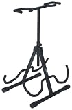 Quik Lok QL/694 Double Guitar Stand with Adjustable Height Neck Rest - Black