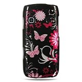 PINK BUTTERFLY Hard Plastic Design Case for Samsung Replenish M580 [In Twisted Tech Retail Packaging]