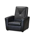 Home Styles Furniture Black Vinyl Gaming Chair