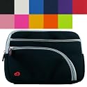 Assorted Colors - Triple Pocket Neorpene Sleeve Case with Compatible with Acer Aspire One 8.9" Mini Laptop - Compatible with - 3Cell and 6Cell Extended Battery (Acer Aspire One Laptop NOT included)