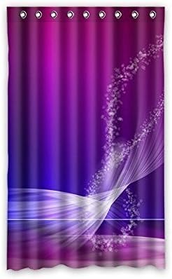 Tall Switch Blue Purple Aurora Polyter Fabric Custom window Curtain One Piece 52"W x 84"L