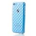 Etui Le Bon (tm) Case for Iphone 5c. Cover for Iphone 5c . Criss Cross Patern Clear Transparent. Subtle Diamond pattern in Silicone