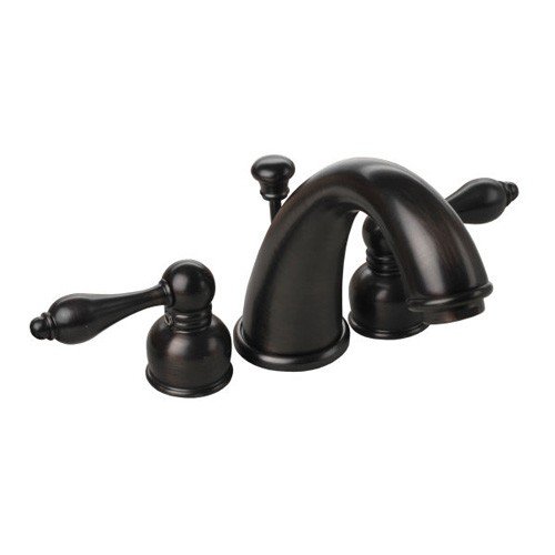 Dynasty Hardwre DYN-2902-ORB J Spout Widespread Faucet with Vintage Lever, Oil Rubbed Bronze