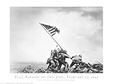 IMAGE OF Flag Raising on Iwo Jima, February 23, 1945 MUSEUM WRAP CANVAS Print With Added Heavy BRUSHSTROKES Joe Rosenthal 32x24