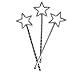 12 - Fairy Princess Star Wands - New