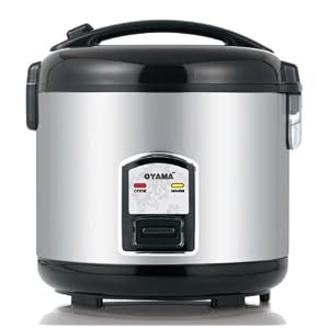 Oyama All Stainless Steel 7 Cup Rice Cooker / Warmer (Black)