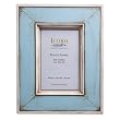 Antiqued Wood Picture Frame, Positano Collection, Solid Blue, Holds 4x6 Photo