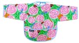 Mimi the Sardine Cotton Messy Baby Bib, Rose Garden Design