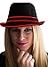 NEON NIGHTLIFE Light Up Fedora, Large, Red