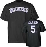 Matt Holliday Colorado Rockies Youth Player Name and Number Black T-Shirt