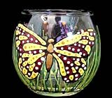 Butterfly Meadow Design - Hand Painted - 5 oz. Votive with candle