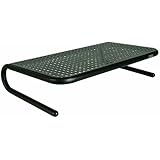 Allsop Large Metal Art Monitor Stand, holds 50 lbs with keyboard storage space - Black (30336)