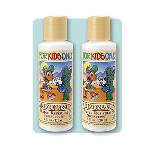 (2PK) Arizona Sun - Sunscreen Water Resistant SPF 30 For Kids - 4 oz - Total Sun Protection Lotion - Natural Oil Free Sunblock - Face and Body Sun Screen - Children's Sun Block