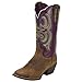 Justin Women's Stampede Western Cowgirl Boot With Rubber Sole Square Toe