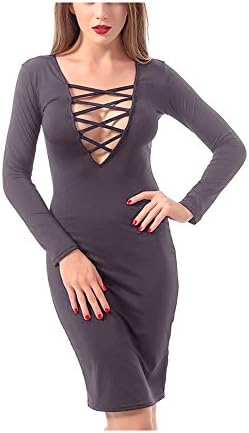Rarity Women's Sexy Long Sleeve Stretch Bodycon Party Bandage Dress 5 colors