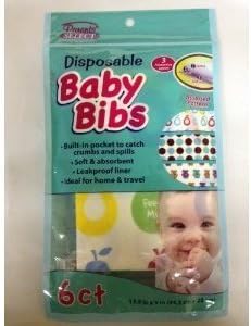 4 Pack- Disposable Baby Bibs - Ideal for Home &amp; Travel, 6 Ct x 4= Total 24ct (Parent Select) by Parents
