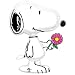Snoopy Holding Flower Super Shape