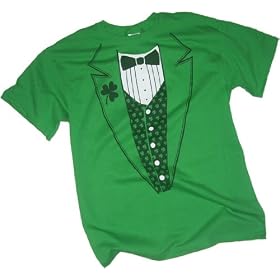 Irish Tuxedo -- St. Patricks Day Adult T-Shirt