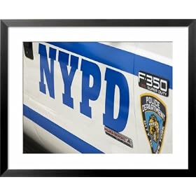 Nypd Police Car, Manhattan, New York City, New York, USA Collections Framed Art Poster Print by Amanda Hall, 31x25