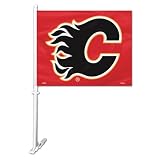 NHL Calgary Flames Car Flag with Wall Brackett