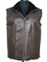 27 In. Mahogany Mink/Brown Leather Reversible Zip Vest