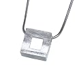 Vinani Anh�nger Viereck Quadrat geb�rstet mit Schlangenkette 45 cm Sterling Silber 925 Kette AVQ45