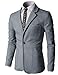 H2H Mens Fashion Basic Slim Fit Lightweight Long Sleeve Jacket Blazer