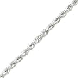 Sterling Silver Hollow Rope Chain - 7 Inch