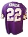 Paul Krause Autographed/Hand Signed Custom Purple Jersey