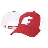Washington State University Cougars 2-tone Mesh Back Adjustable Hat-marron/white