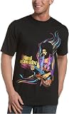 Zion Rootswear Men's Jimi Hendrix Colorful T-Shirt,Black,X-Large