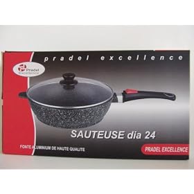 SAUTEUSE FACON PIERRE EN FONTE D'ALUMINIUM 24 CM - PRADEL EXCELLENCE 52391M