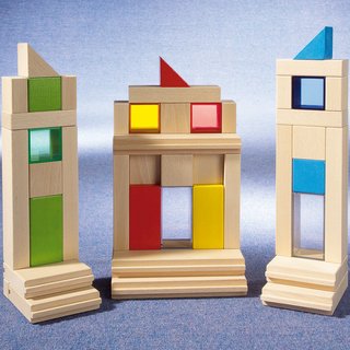 Childrens Toyshop  Toys : Colored Glass Building Blocks 6 pieces