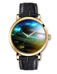 SPRAWL Aanalog Fashion Series Gold Ladies Watches of Genuine Black Leather Strap,Unique Wrist Watch for Women Girls Designed with universe