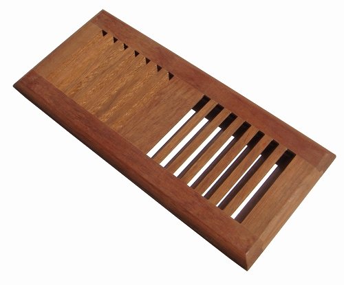 Ennospace 4 Inch x 12 Inch Brazilian Cherry Hardwood Vent Floor Register Self Rimming Unfinished