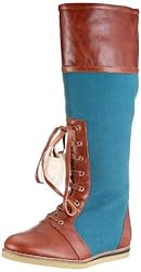 Holy Moly Cecilia boot 422830, Damen Stiefel, Braun (cognac/petrol 15), EU 38