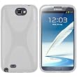 mumbi Custodia in silicone e X-TPU per Samsung Galaxy Note 2 colore: Bianco trasparente