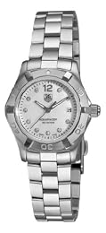 Tag Heuer Women s WAF1415 BA0824 Aquaracer 27mm Stainless Steel Diamond Dial Watch
