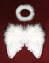 White Baby Feather Angel Wings w/ FREE HALO for Babies Infants 0-6months