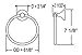 Burton Harbor Modern Towel Ring Bathroom Hardware Bath Accessory, Satin Nickel