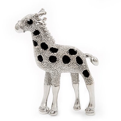 Rhodium Plated Giraffe Brooch Rhodium Plated Giraffe Brooch