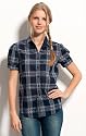 LEVIS&reg; Leichte Karo-Bluse in Blau-Wei&szlig;