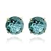 14k White or Yellow Gold 6mm Apatite 4-Prong Stud Earrings