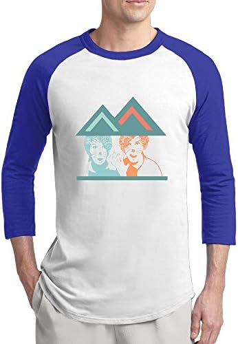 In The House Triangle Men's Raglan 3/4 Sleeve Shirt For Masculine RoyalBlue Size XXL